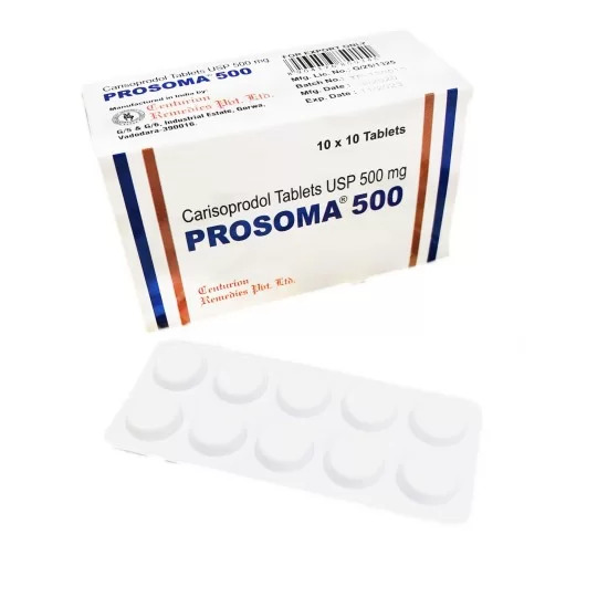 Prosoma 500 is a commonly used muscle relaxant that offers relief from various musculoskeletal conditions.