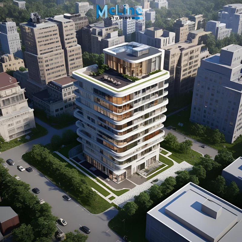 Aerial 3d rendering