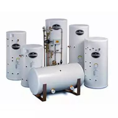 Modern hot water tank system installed in a UK home