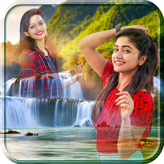 Waterfall photo blender /frame
