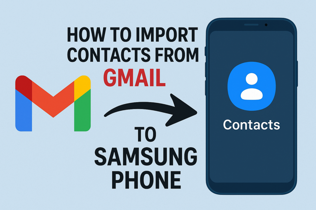 how to import contacts from gmail to samsung phone