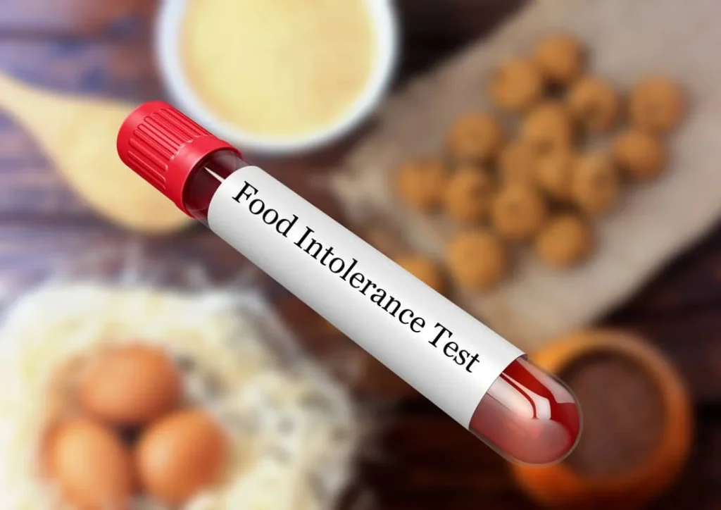 Blood sample being collected for a food intolerance test in Dubai.