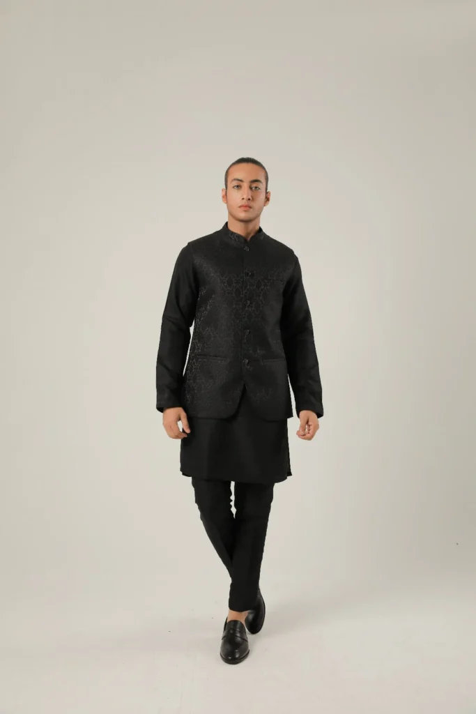 Black waistcoat for men in pakistan