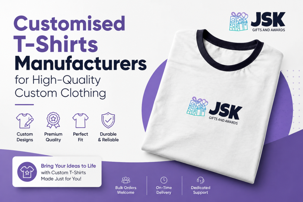 Customised T-Shirts Manufacturers | JSK Gifts And Awards | Custom Trophy Manufacturers