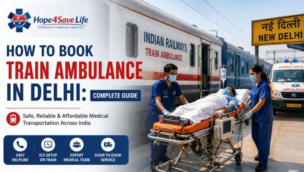 how to book train ambulance in delhi