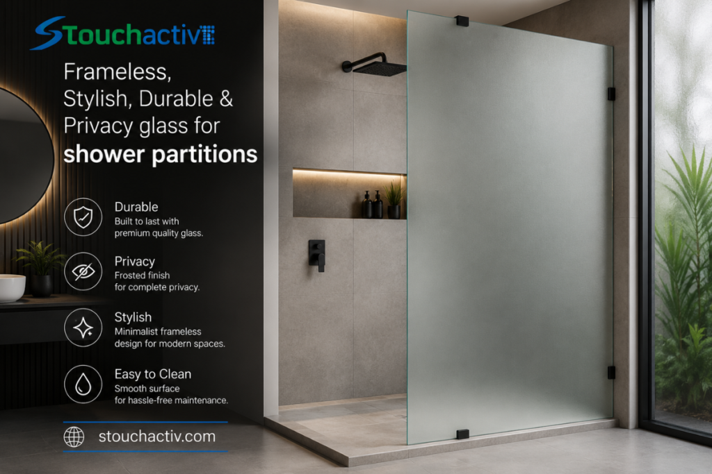 Privacy Glass for Shower Partition