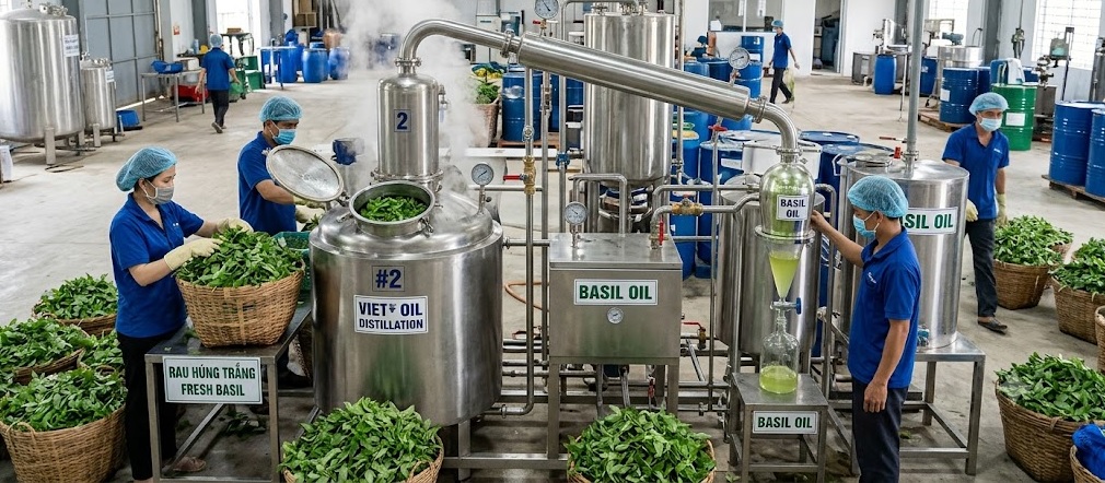 basil oil manufacturers Vietnam