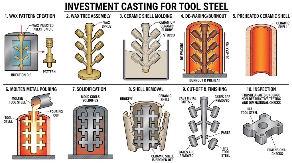 investment casting tool steel